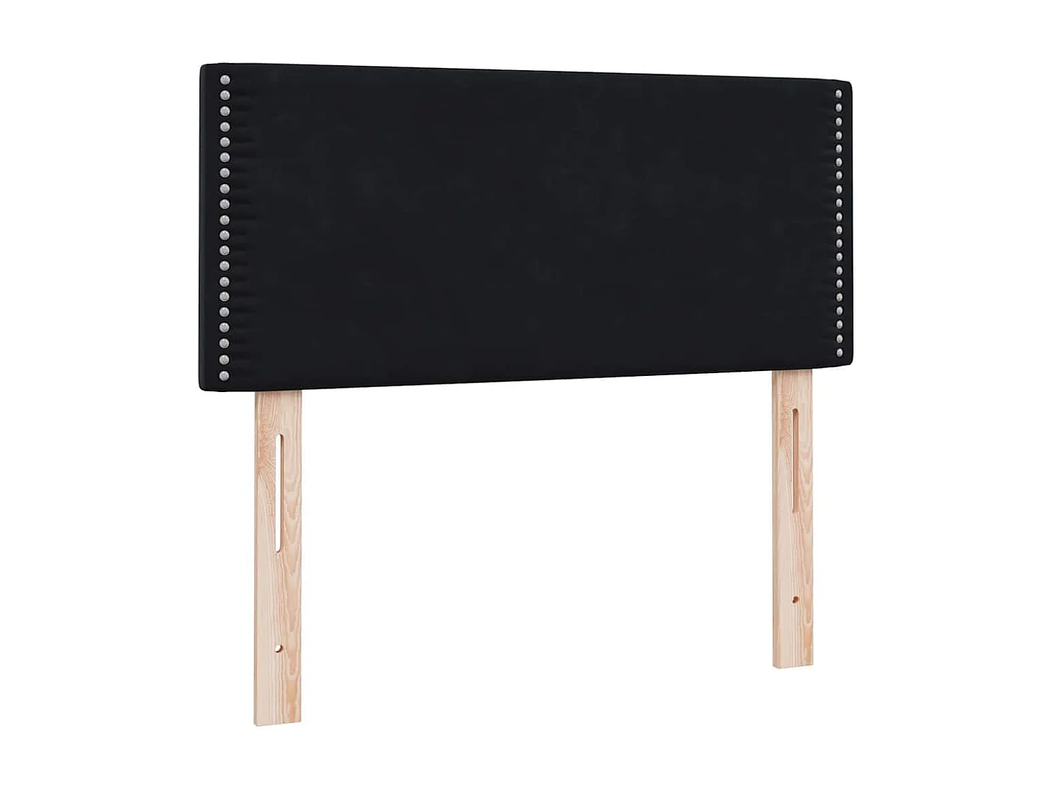 Boxspringbett mit Matratze Schwarz 90x210 cm Samt