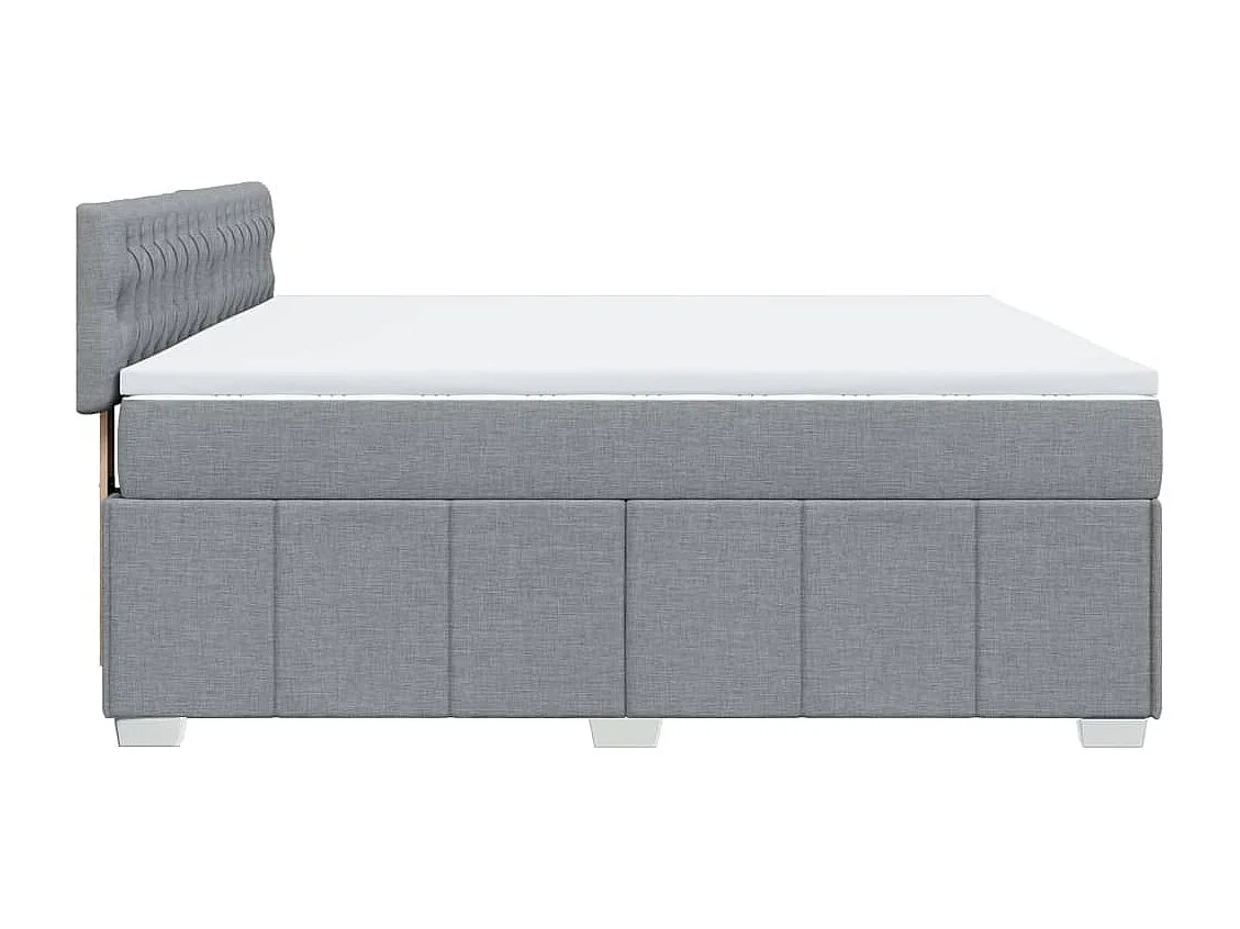 Boxspring met matras stof lichtgrijs 180x200 cm