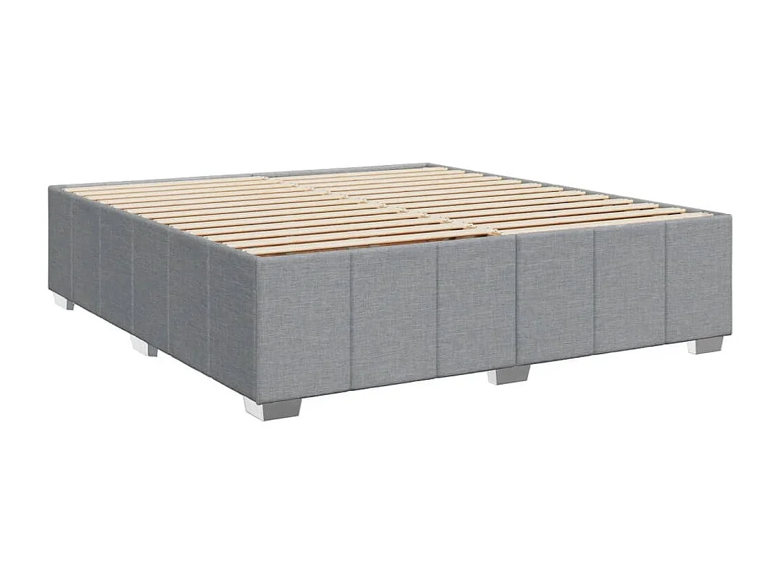 Boxspring met matras stof lichtgrijs 180x200 cm