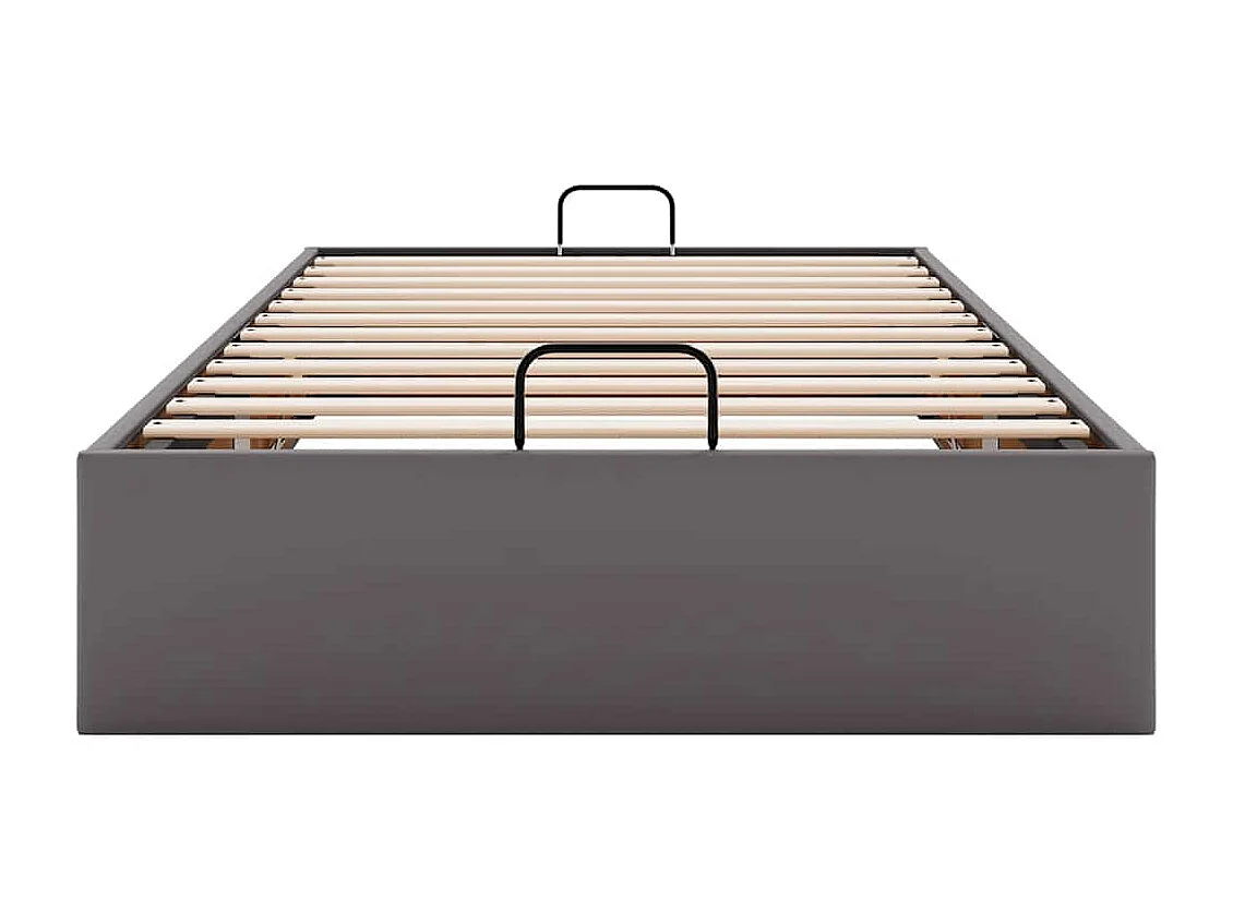 Bedframe zonder matras 90x200 cm kunstleer grijs