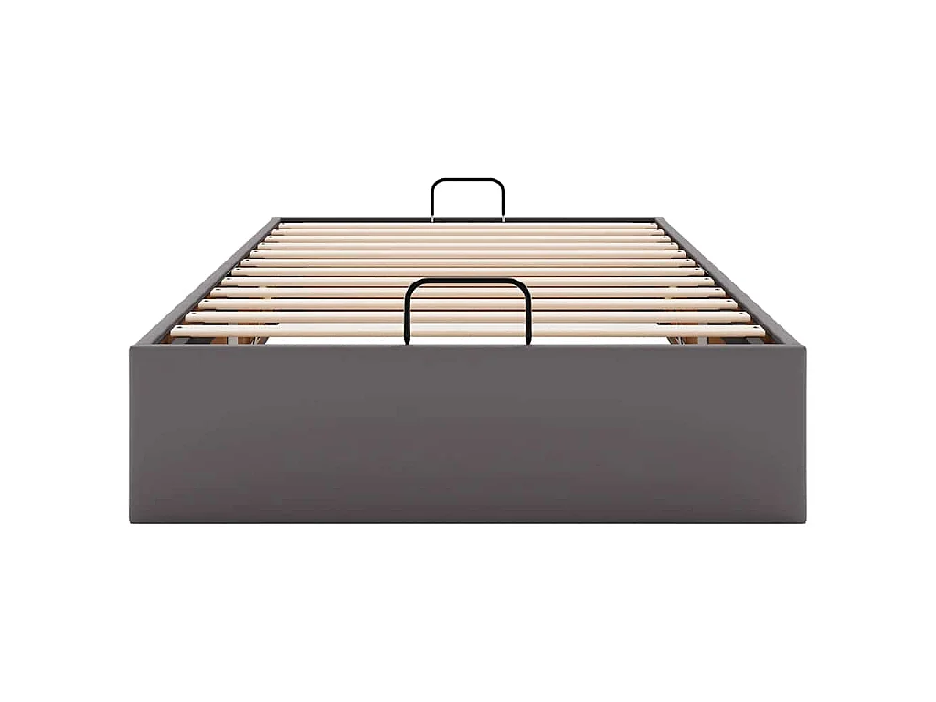 Estrutura de cama otomana sem colchão 90x200 cm cinzenta