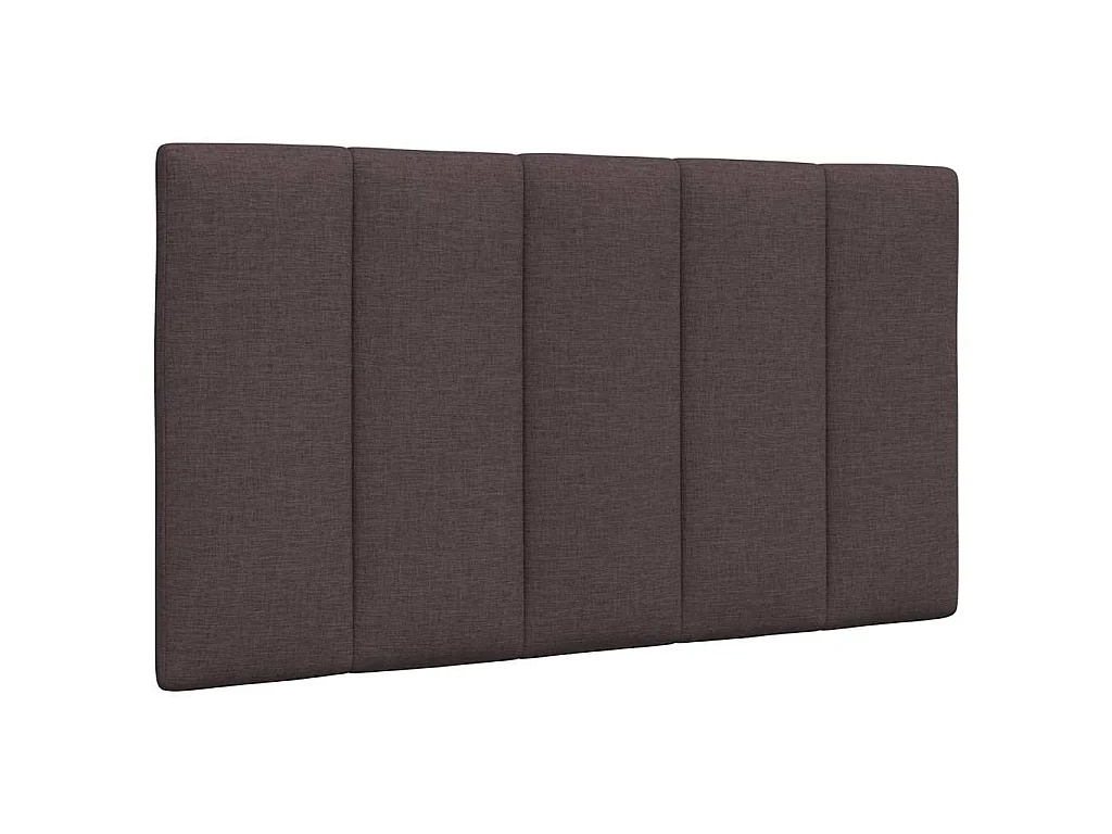 Estrutura de cama sem colchão Hanko 90x200 cm tecido castanho-escuro