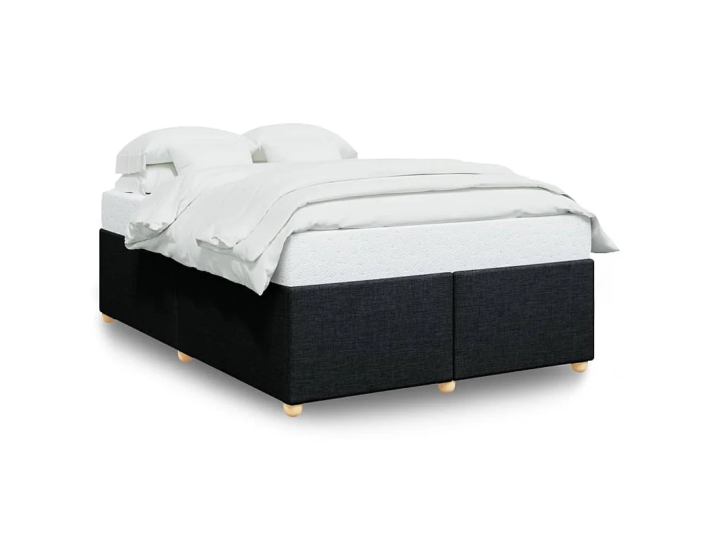 Bedframe zonder matras stof zwart 140x190 cm