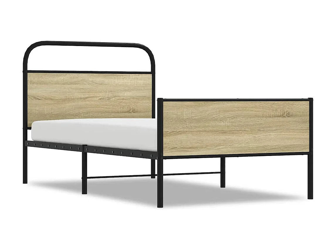 Giroletto senza Materasso Rovere Sonoma 90x190 cm in Truciolato