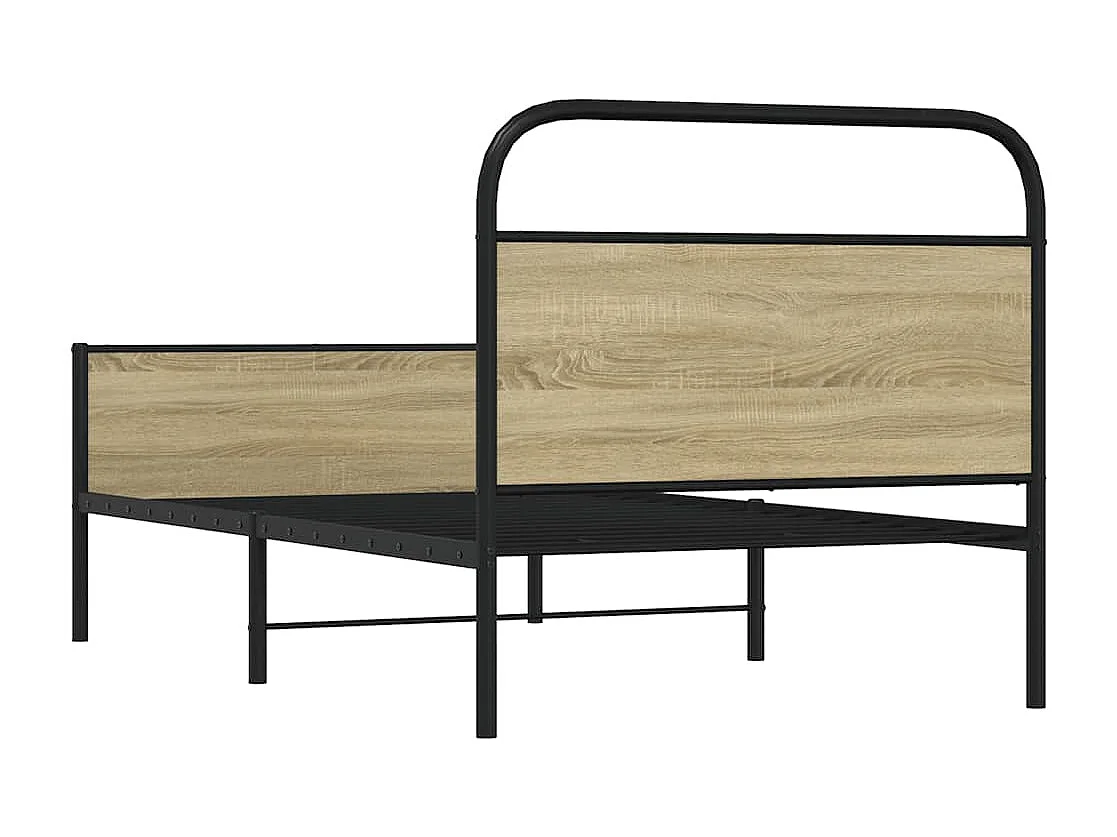 Cadre de lit sans matelas 90x190cm chêne sonoma bois ingénierie