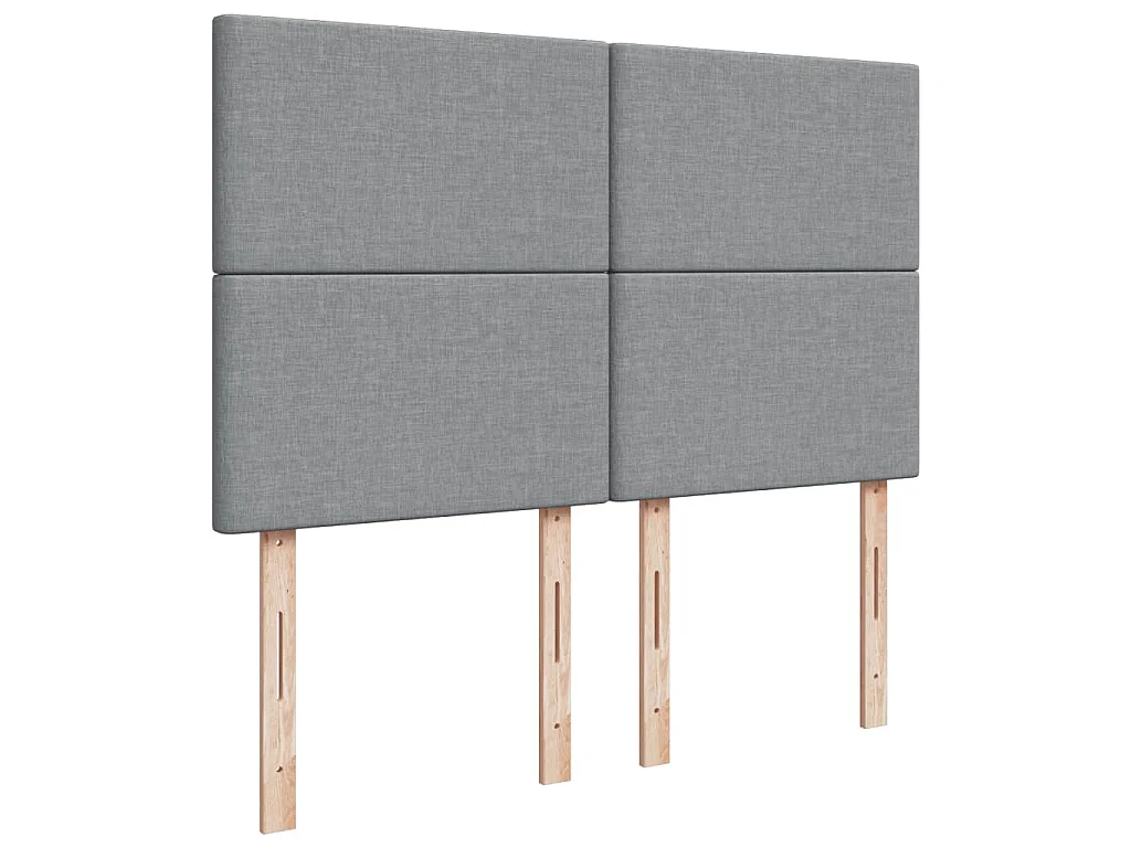 Sommier à lattes de lit avec matelas Gris clair 160x200cm Tissu