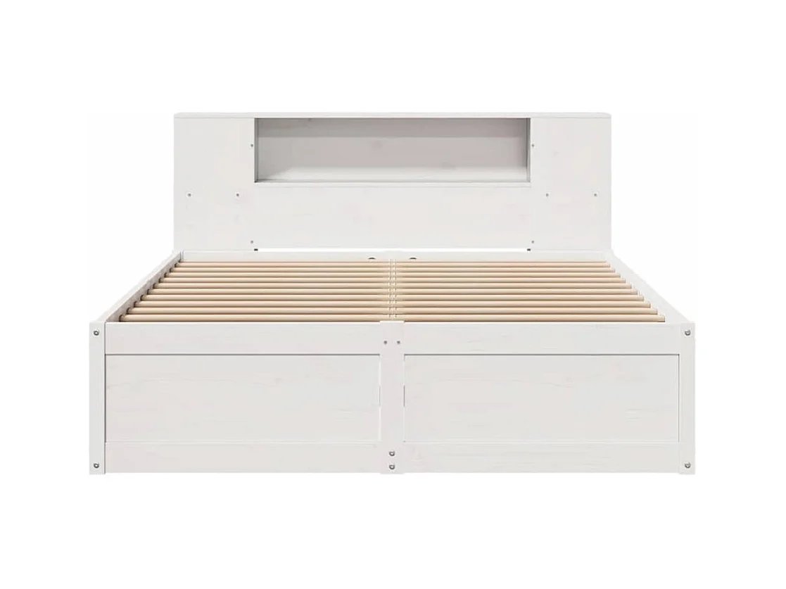 Cadre de lit sans matelas blanc 140x200 cm bois de pin massif