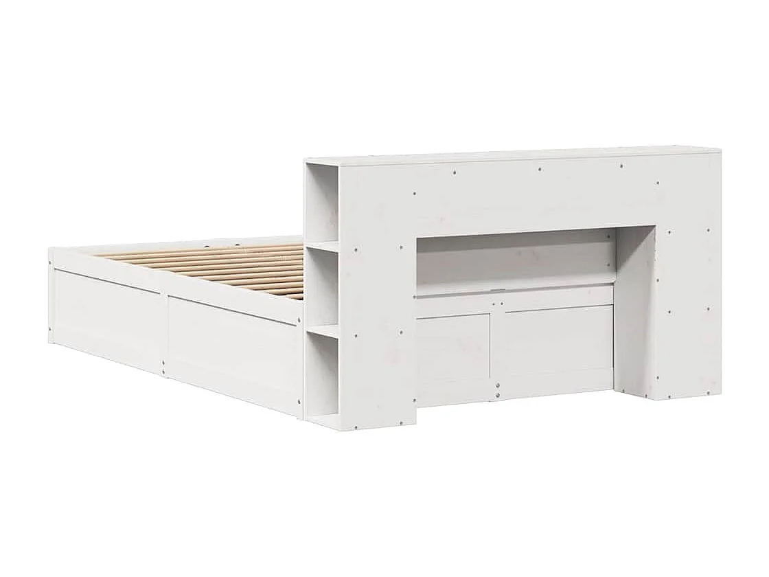 Giroletto senza Materasso Bianco 140x200 cm Legno Massello Pino