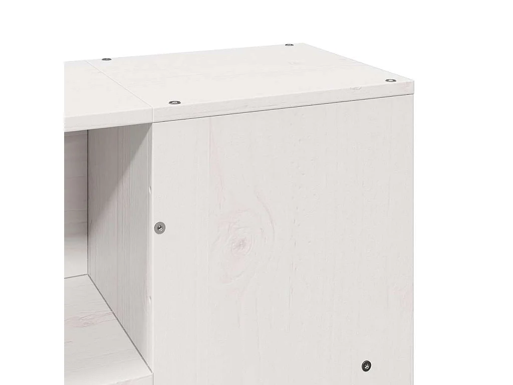 Giroletto senza Materasso Bianco 140x200 cm Legno Massello Pino