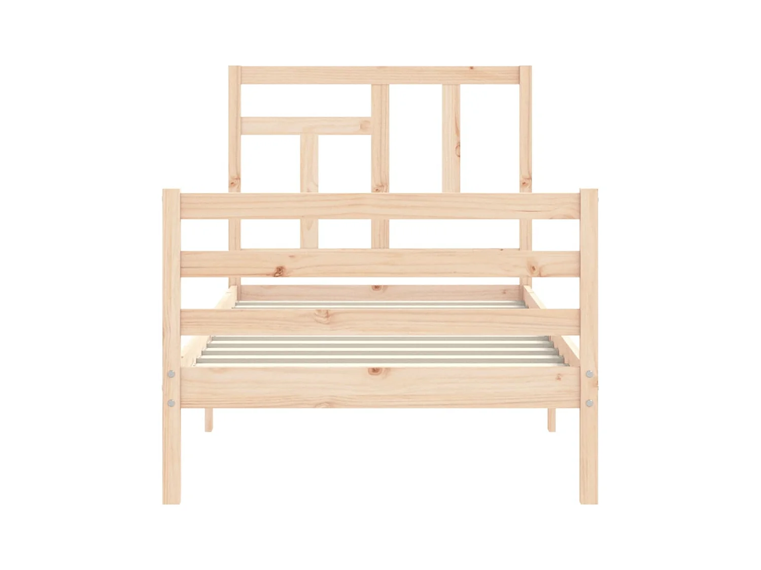 Massivholzbett mit Kopfteil 90x200 cm