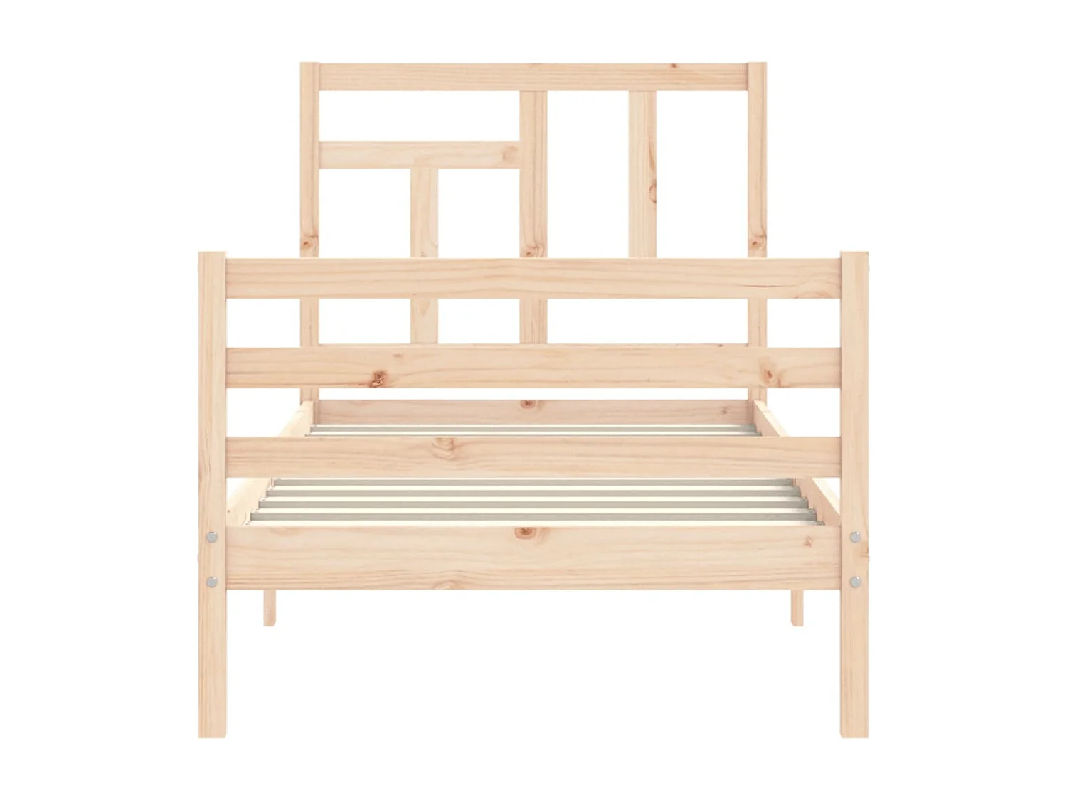 Massivholzbett mit Kopfteil 90x200 cm