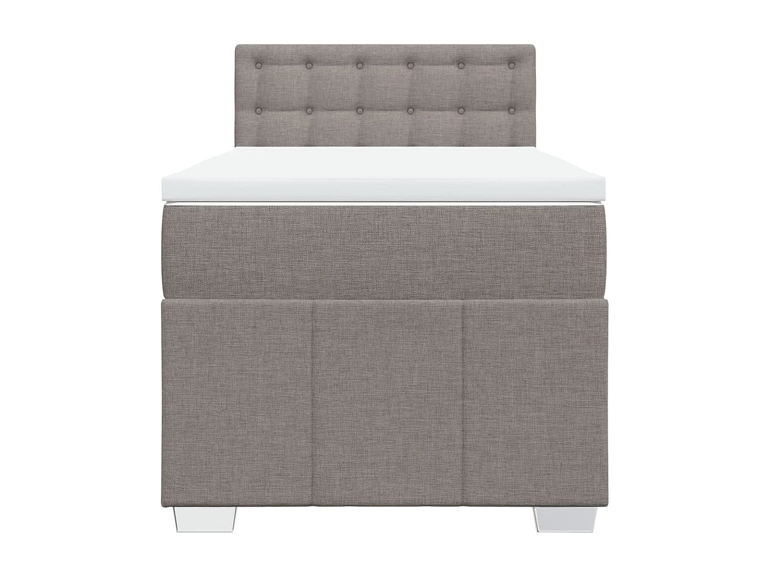 Boxspringbett mit Matratze Taupe 100x200 cm Stoff