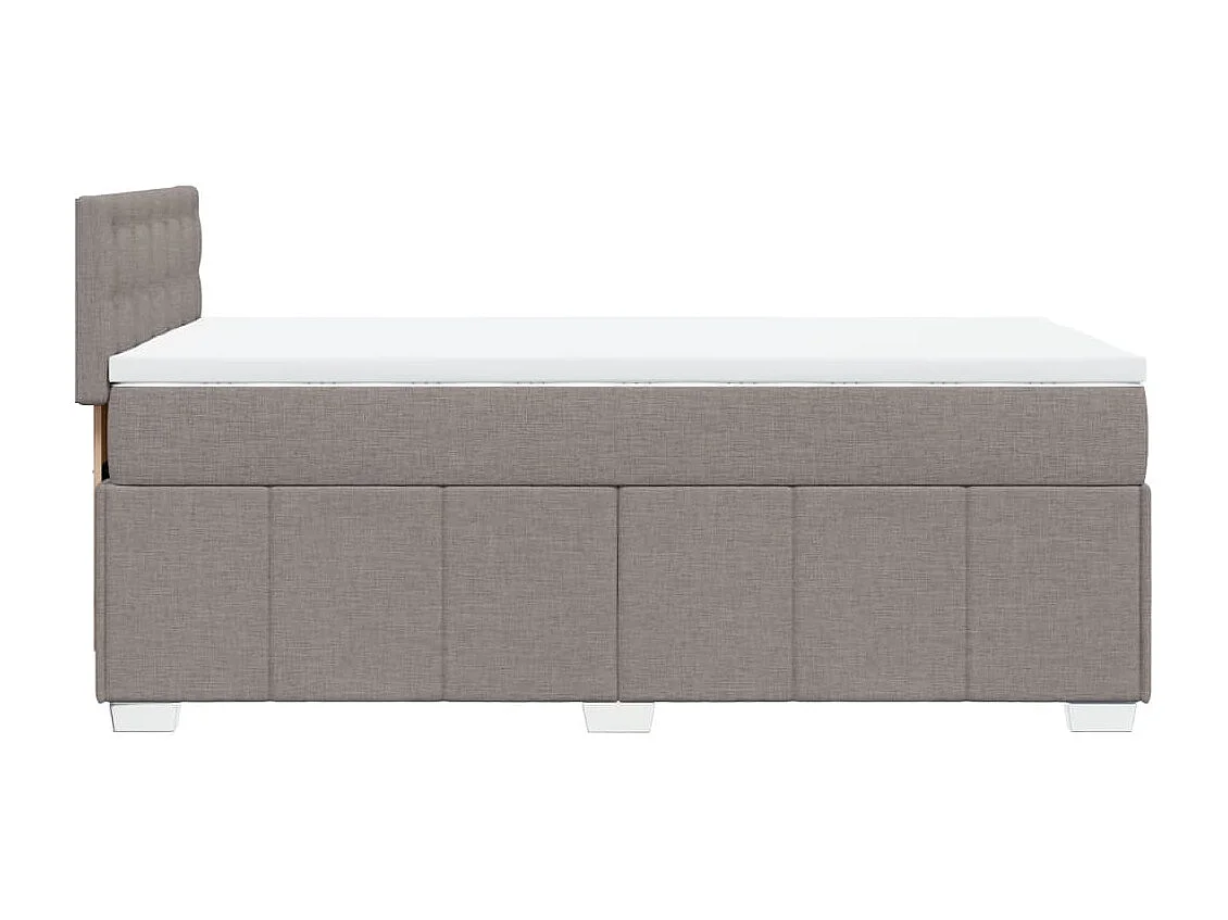 Boxspringbett mit Matratze Taupe 100x200 cm Stoff