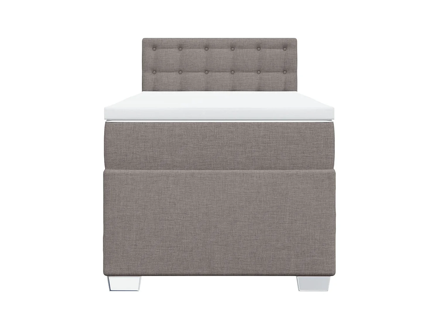 Boxspringbett mit Matratze Taupe 90x200 cm Stoff