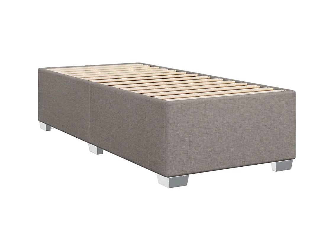 Boxspringbett mit Matratze Taupe 90x200 cm Stoff