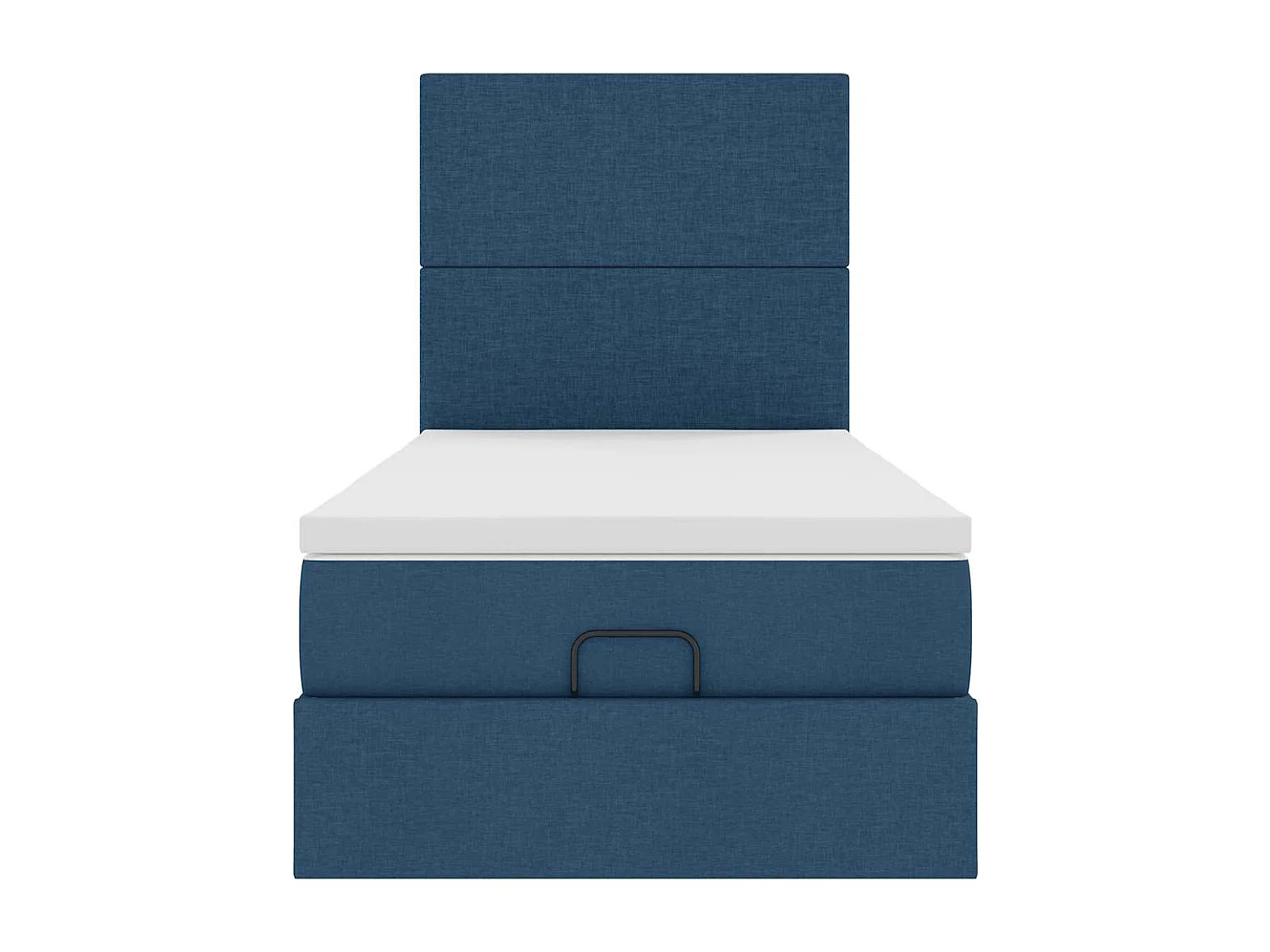 Ottoman-Bett mit Matratze Blau 90x200 cm Stoff