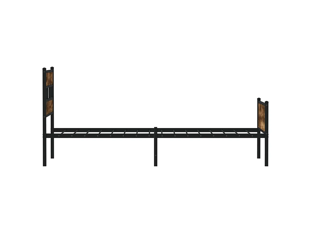 Estructura de cama sin colchón madera roble ahumado 100x190 cm