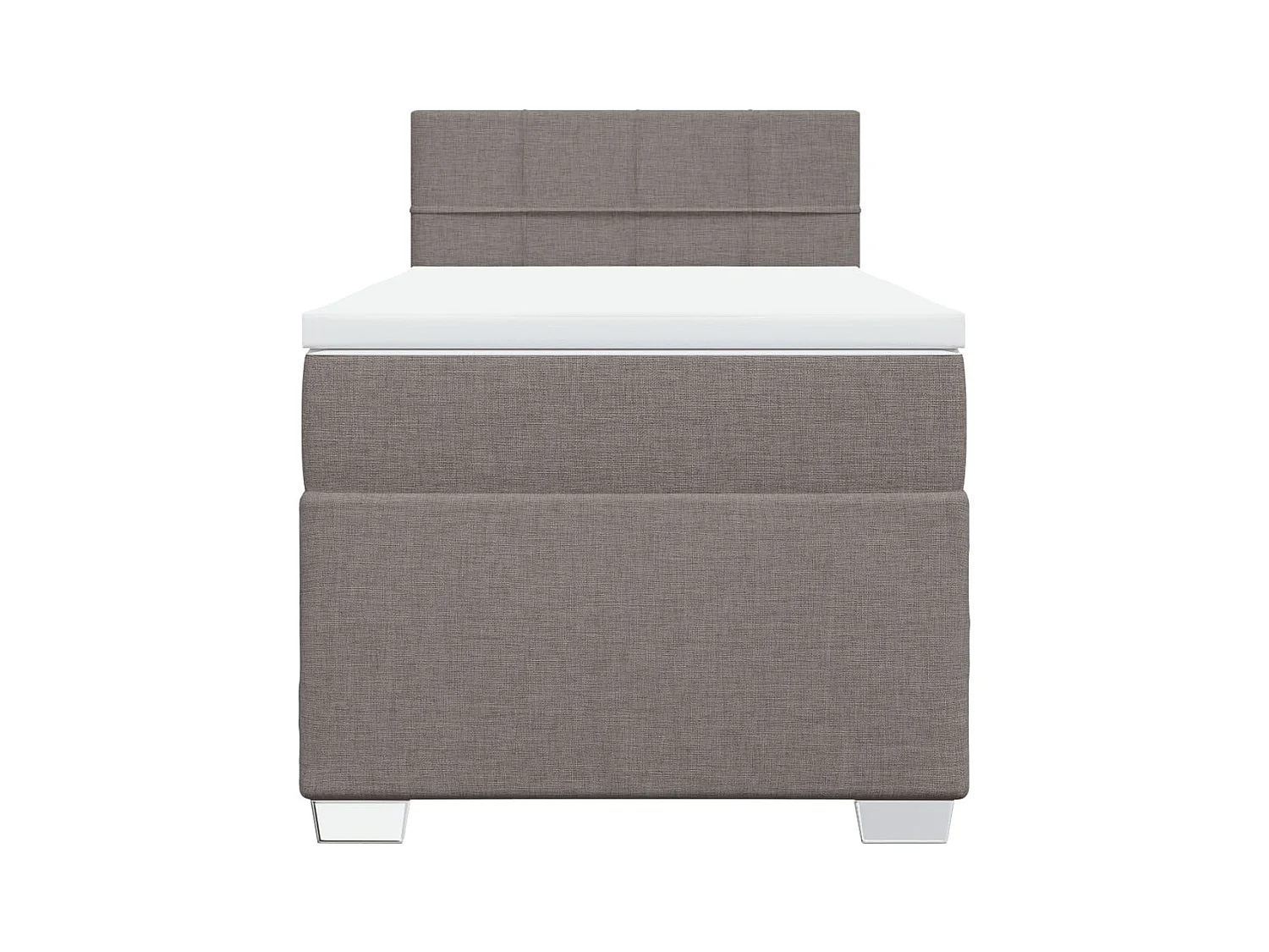 Boxspringbett mit Matratze Taupe 90x200 cm Stoff