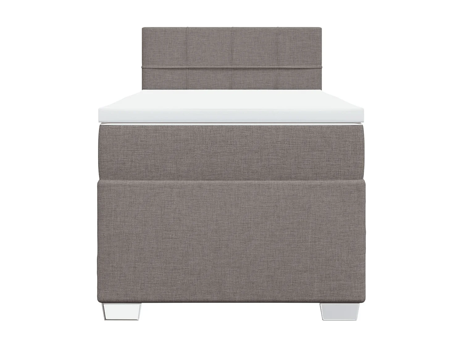 Sommier à lattes de lit avec matelas Taupe 90x200 cm Tissu
