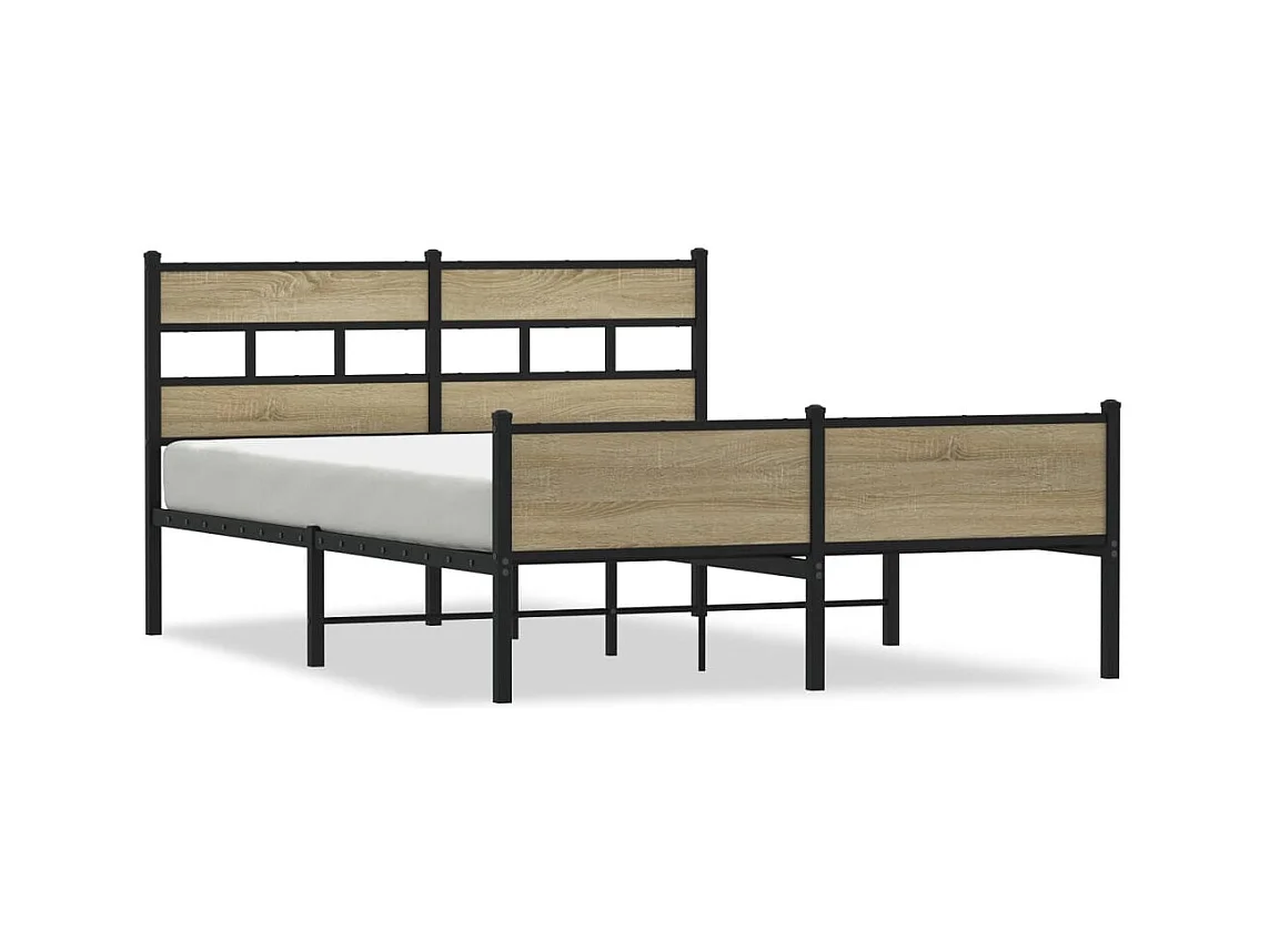 Estrutura cama s/ colchão derivados de madeira carvalho sonoma