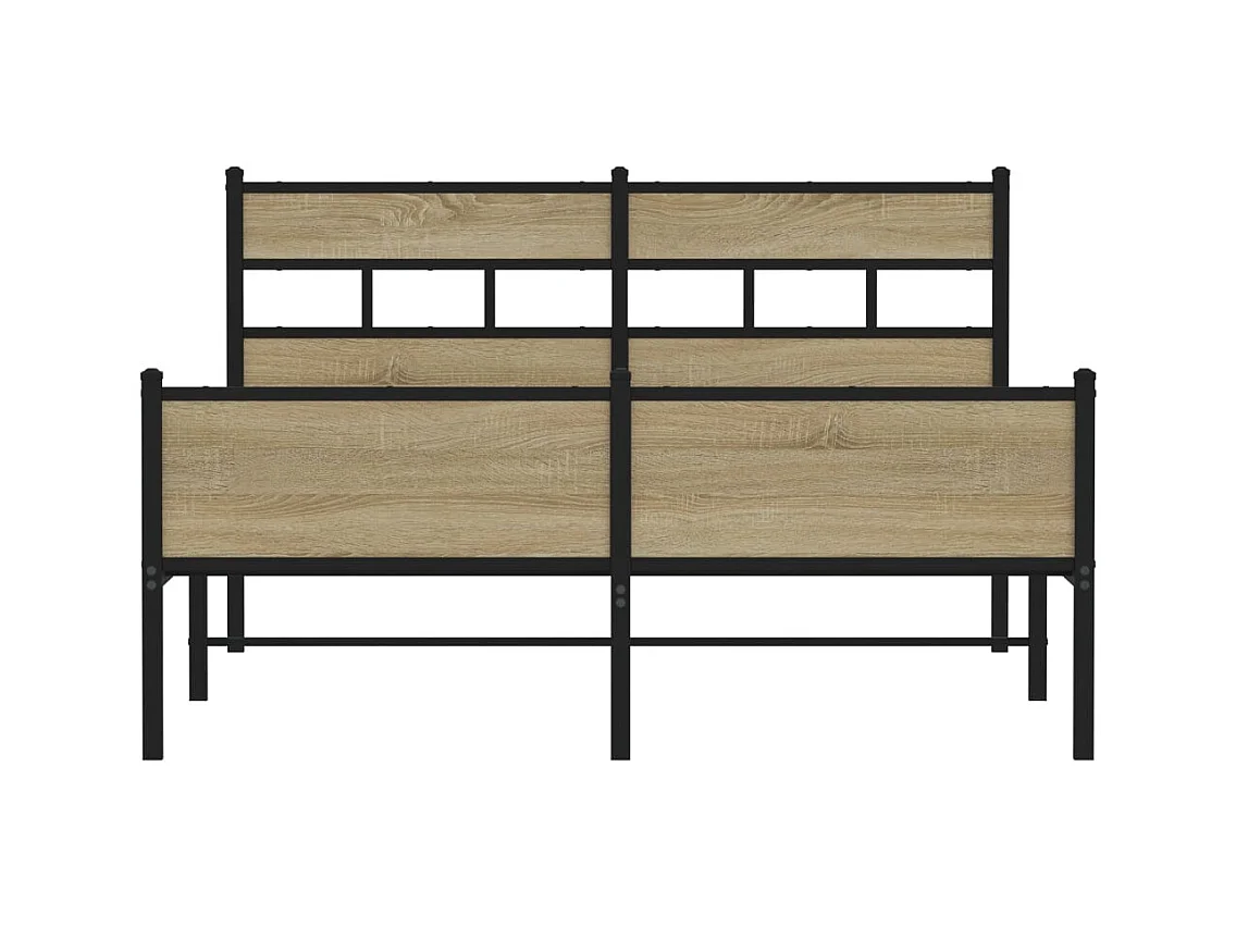 Estrutura cama s/ colchão derivados de madeira carvalho sonoma