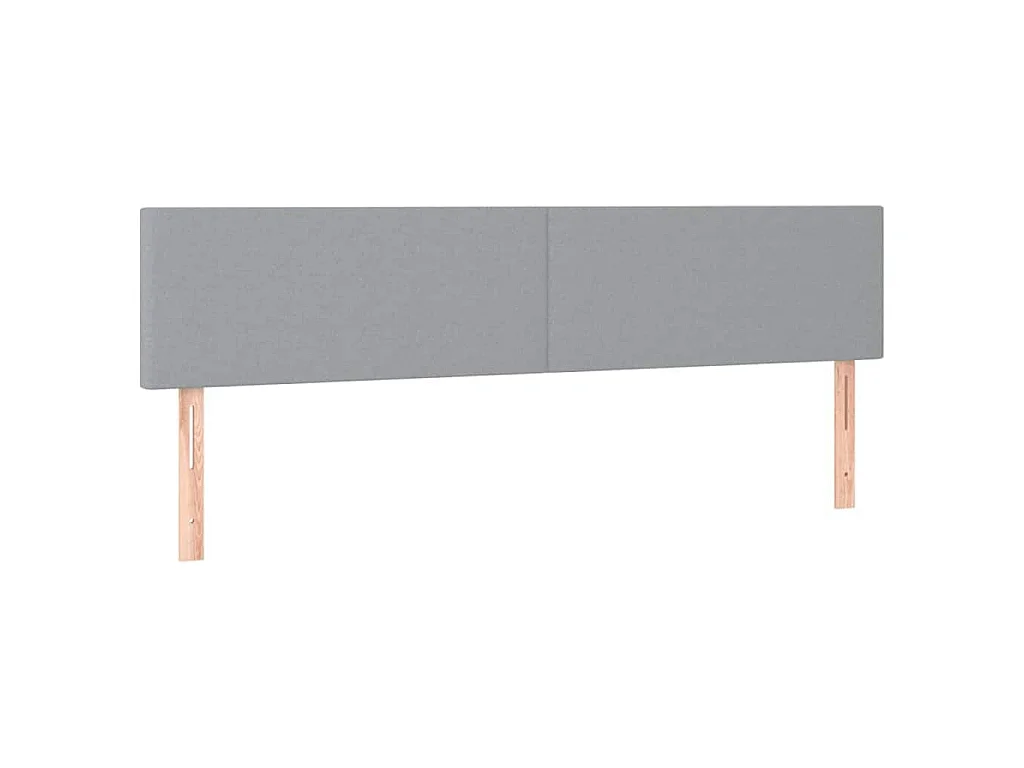 Ottoman-Bett mit Matratzen Hellgrau 160x200 cm Stoff