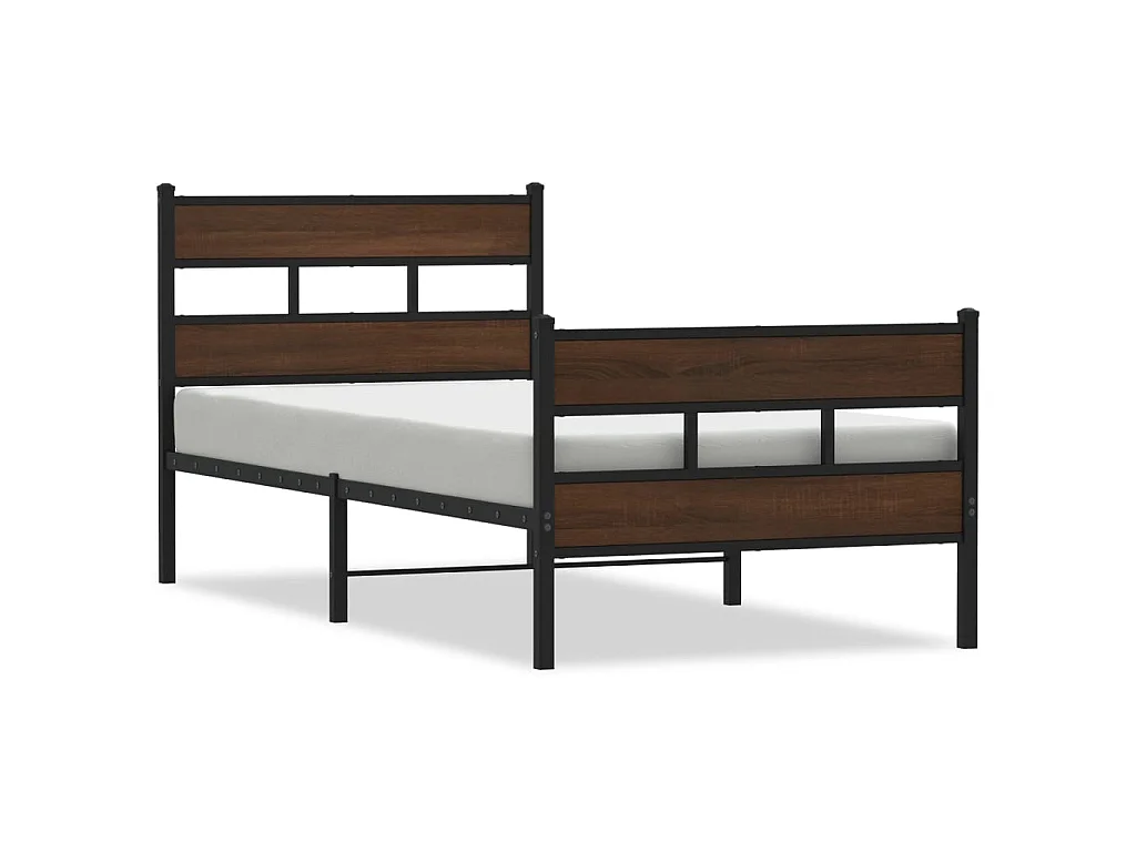 Cadre de lit sans matelas avec tête de lit pied de lit 90x200cm