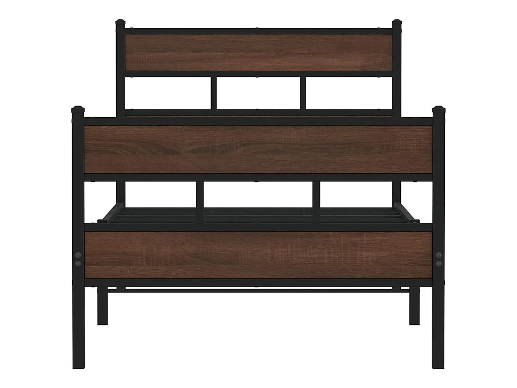 Cadre de lit sans matelas avec tête de lit pied de lit 90x200cm