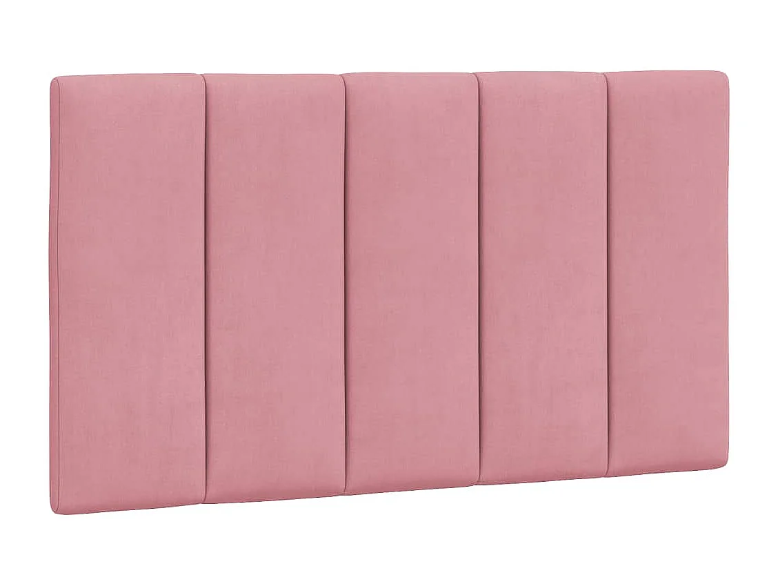 Bedframe zonder matras "Hanko" fluweel roze 90x200 cm