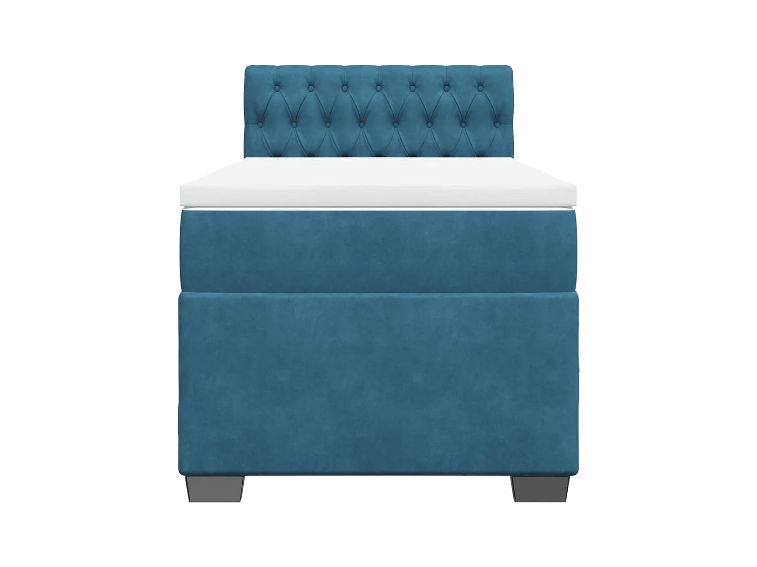 Sommier à lattes de lit avec matelas Bleu foncé 90x200 cm