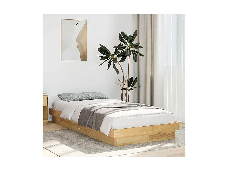 Struttura letto senza materasso 90x190 cm in legno massello di rovere