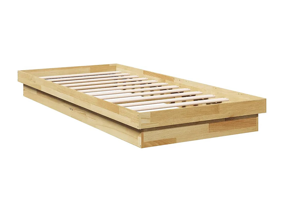 Cadre de lit sans matelas 90x190 cm Bois de chêne massif