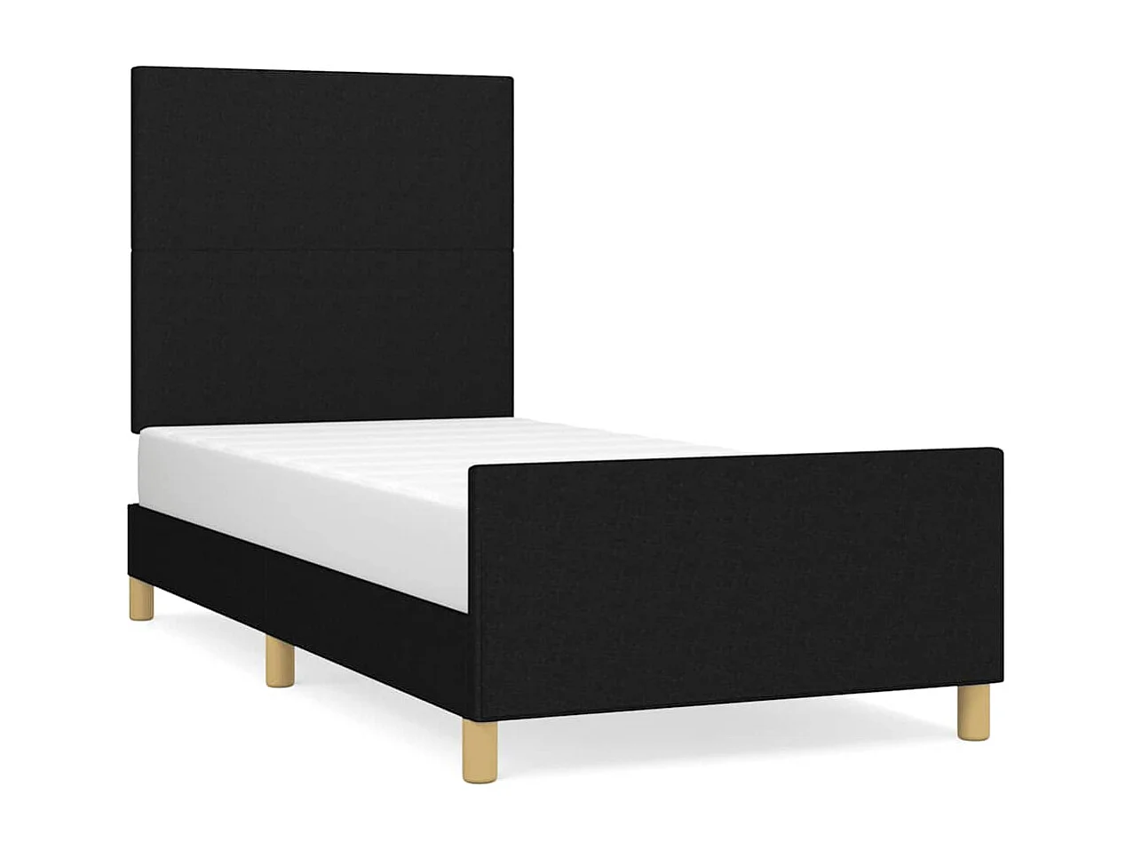 Bedframe zonder matras 90x190 cm stof zwart