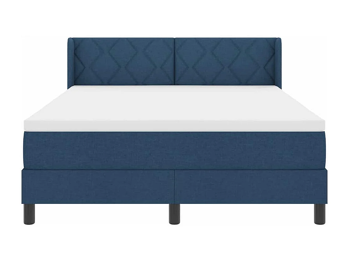 Boxspringbed met hoofdeinde Blauw 200 x 160 cm Stof