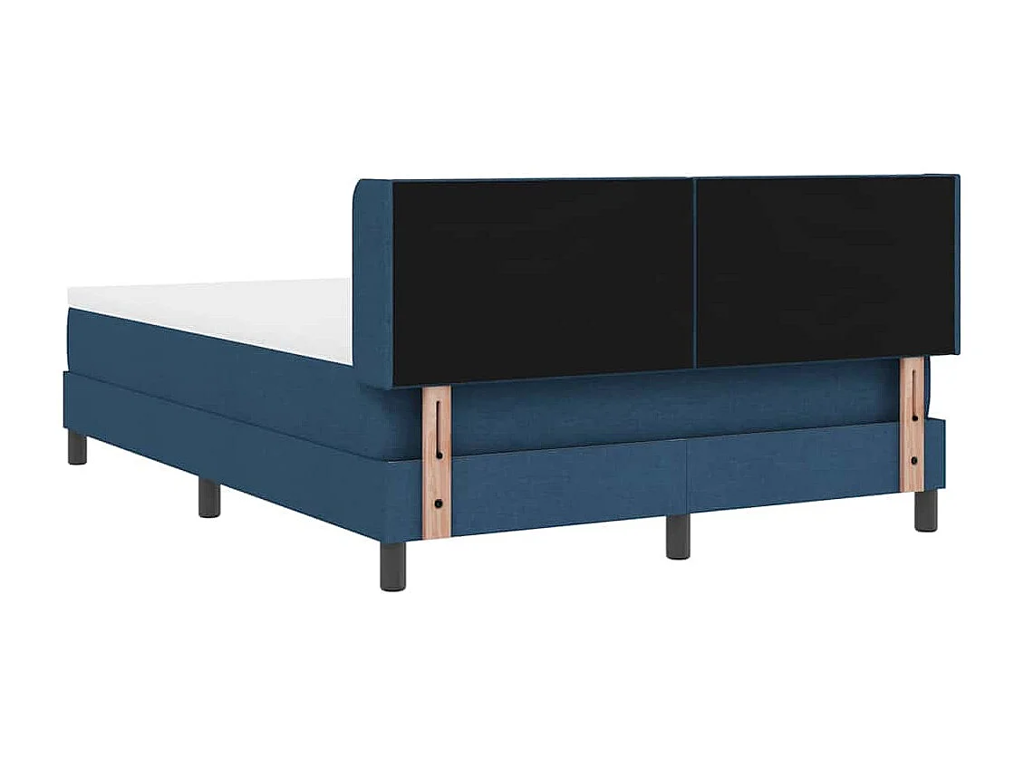 Boxspringbed met hoofdeinde Blauw 200 x 160 cm Stof