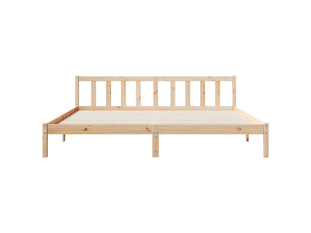 Letto Extra Lungo senza Materasso 180x220 cm in Legno di Pino