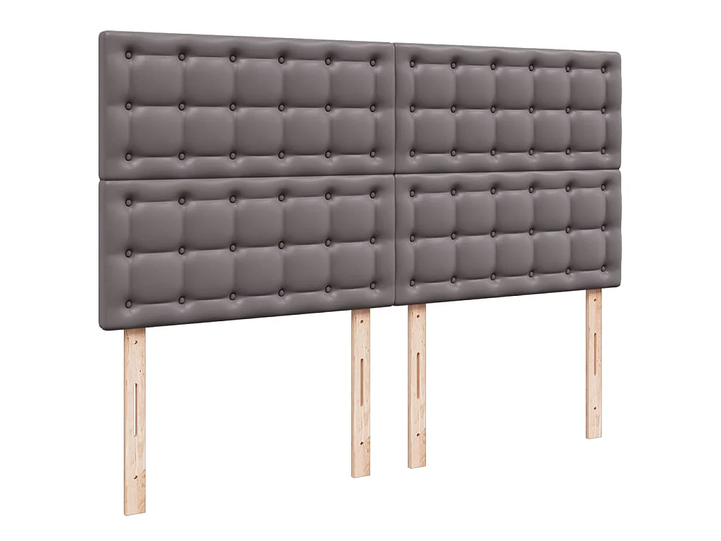 Cama com molas/colchão 180x200 cm couro artificial cinza