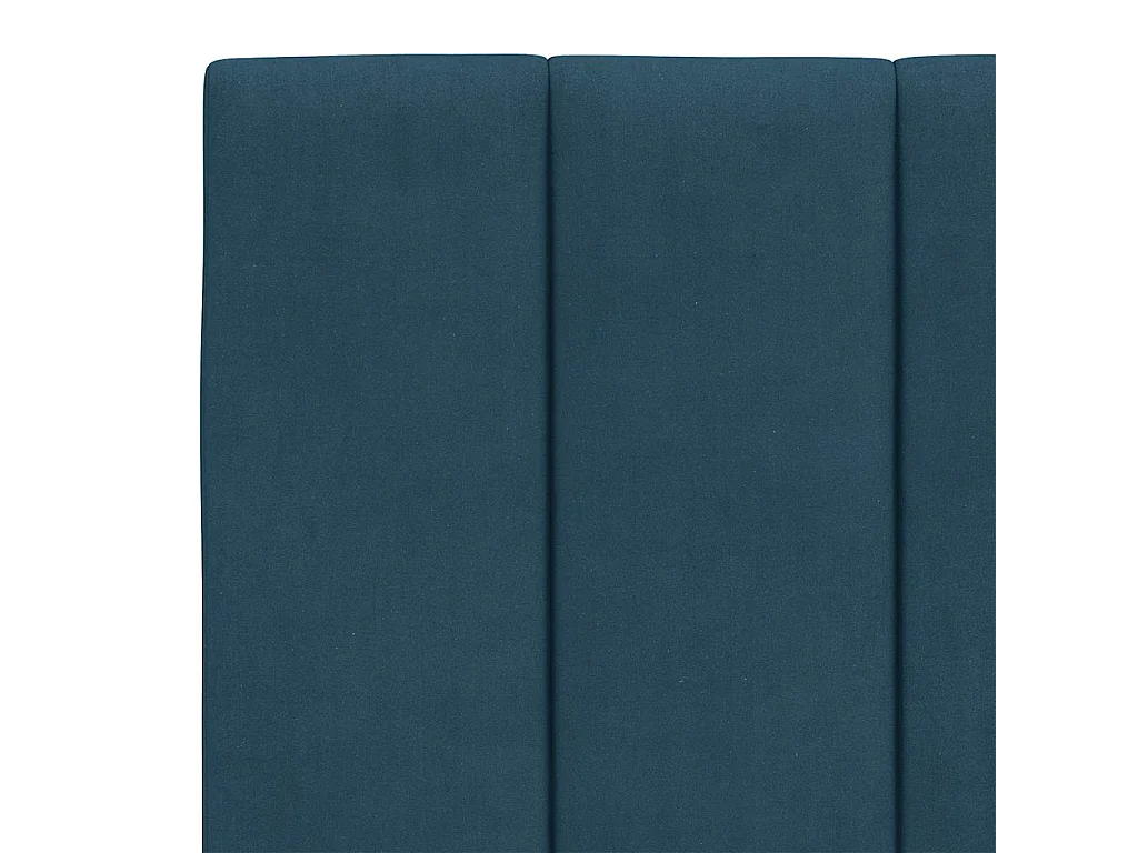 Cadre de lit sans matelas Hanko bleu 140x190 cm velours