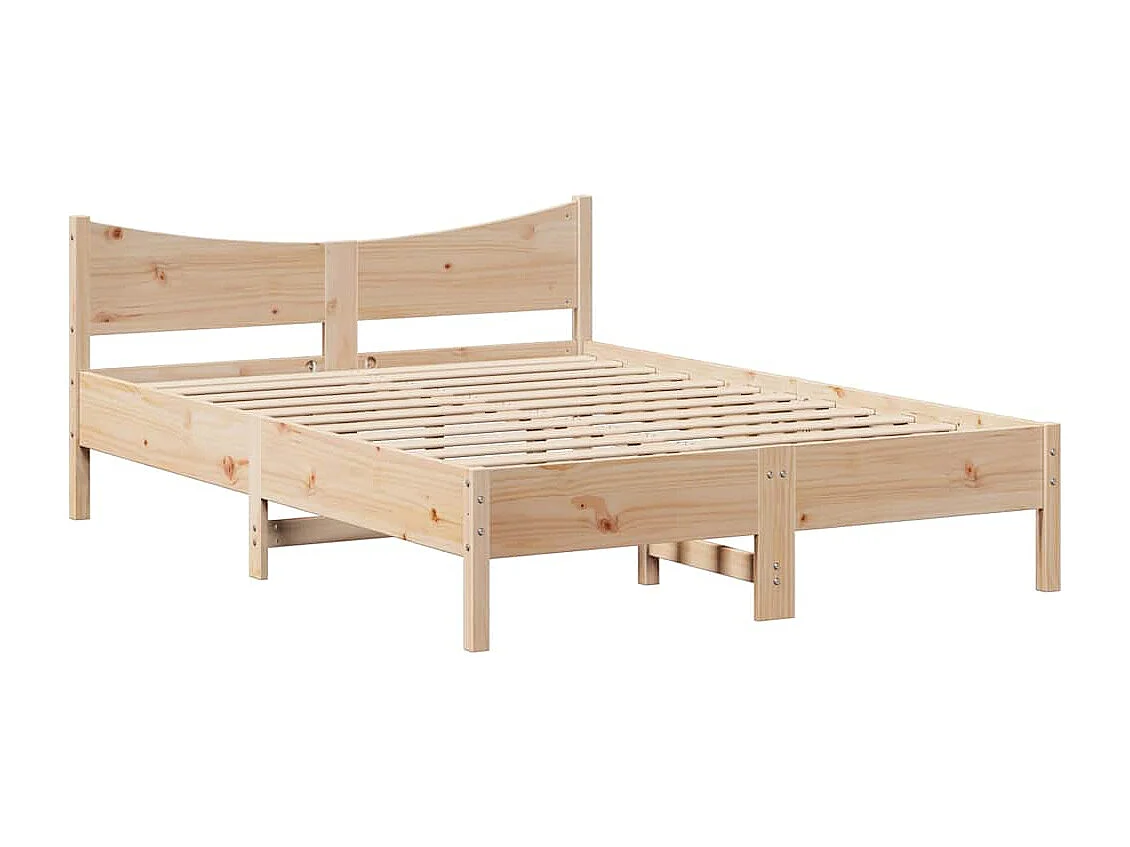 Cadre de lit avec tiroirs 140x200 cm bois de pin massif