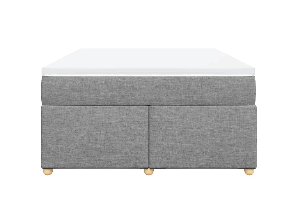 Giroletto a Molle con Materasso Grigio Chiaro 140x200cm Tessuto