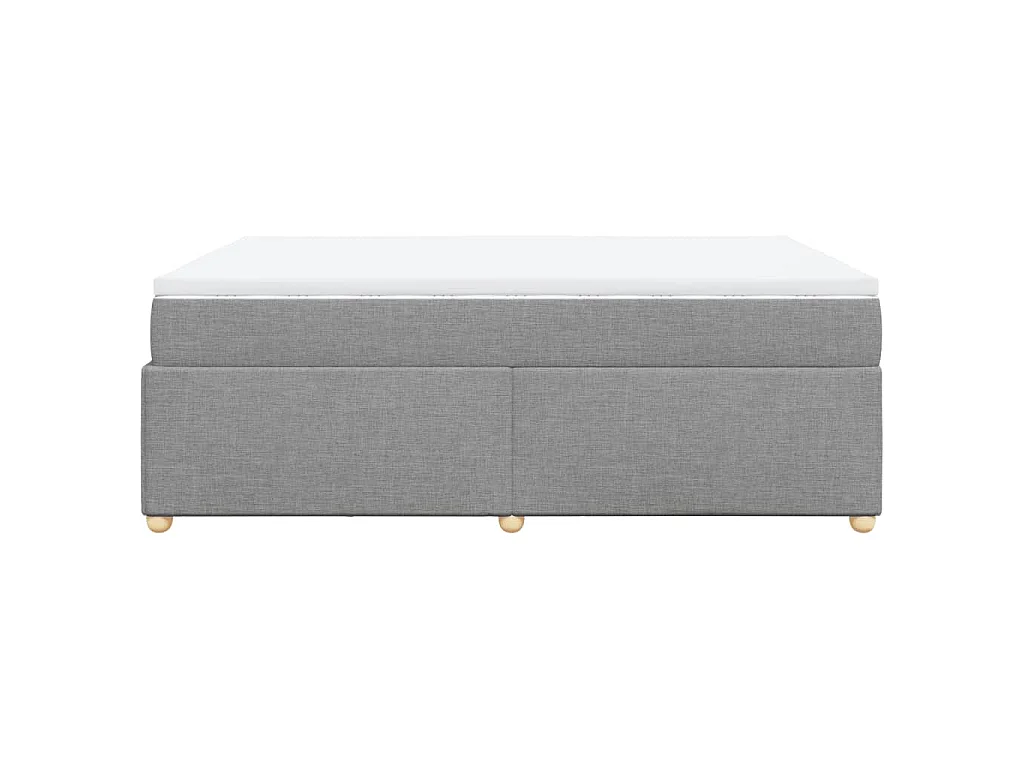 Giroletto a Molle con Materasso Grigio Chiaro 140x200cm Tessuto