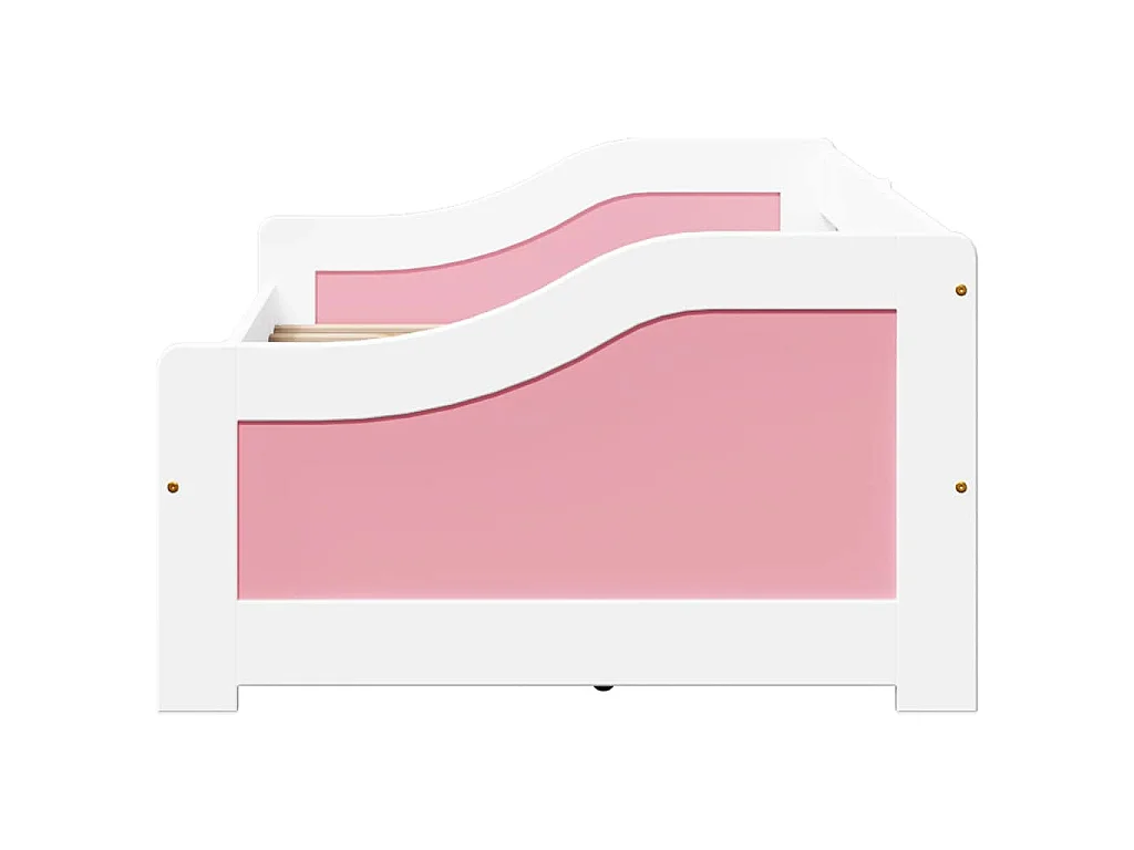 Dormeuse 2 Cassetti senza Materasso Bianco&Rosa 90x200 cm IRUN