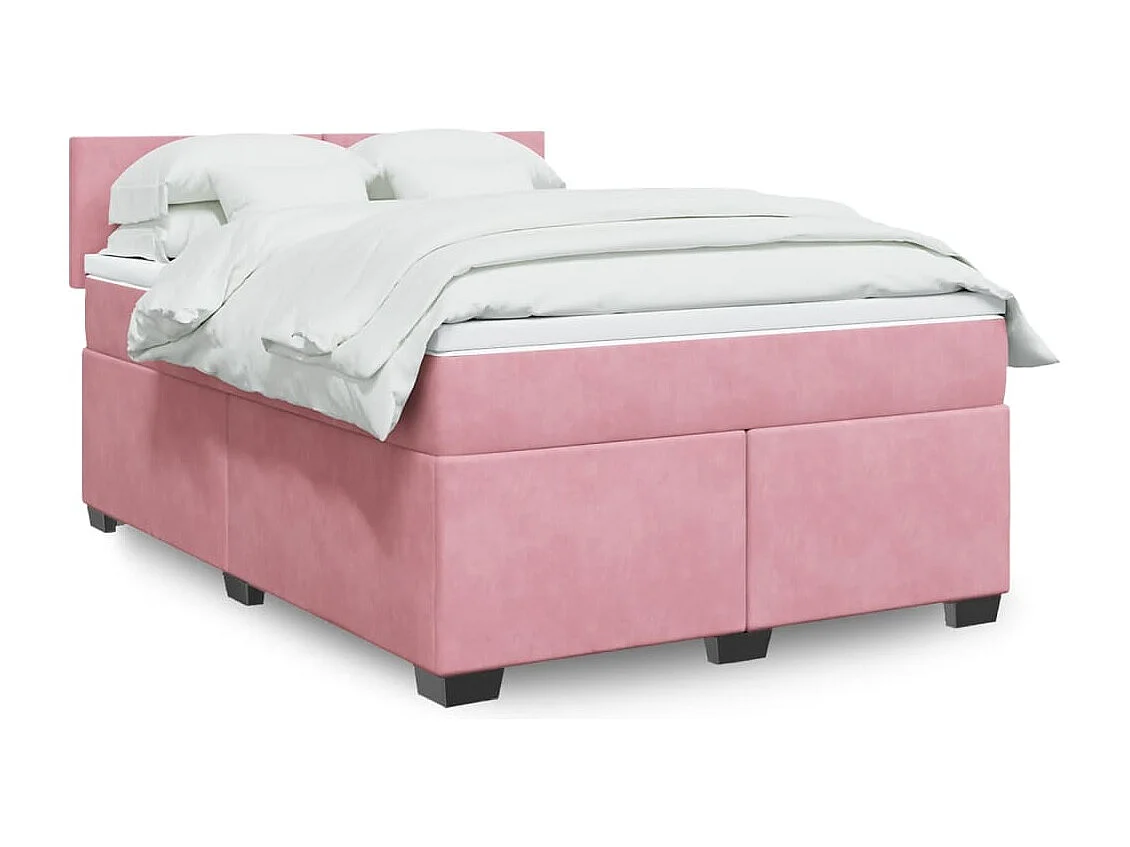 Sommier à lattes de lit avec matelas Rose 160x200 cm Velours