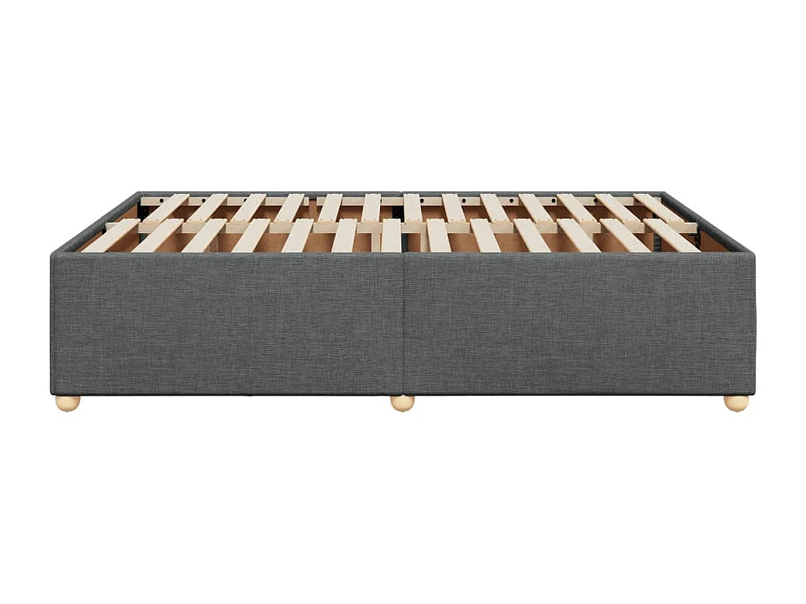 Bedframe zonder matras stof donkergrijs 160x200 cm
