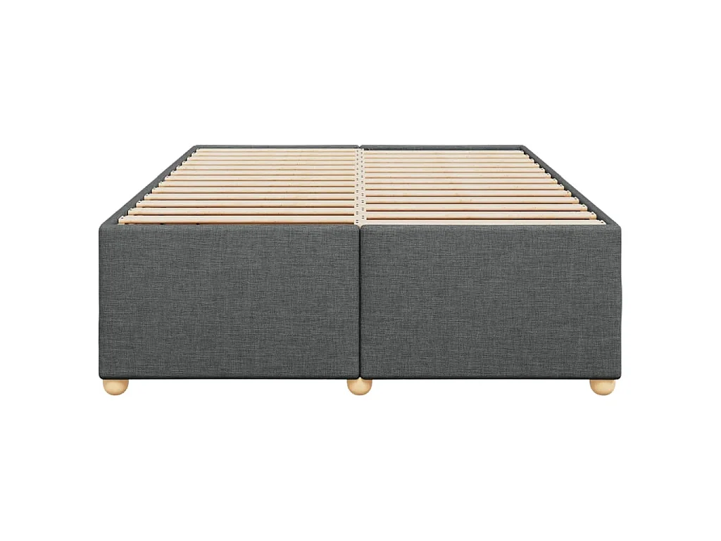 Bettgestell ohne Matratze Dunkelgrau 160x200 cm Stoff