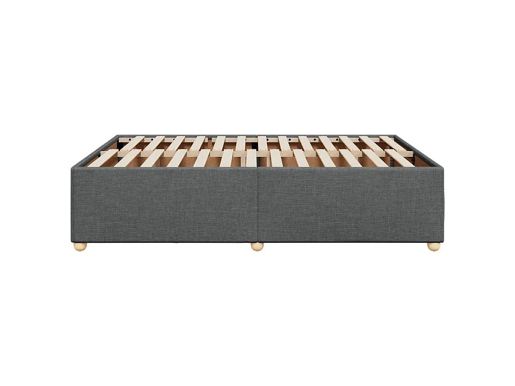 Bettgestell ohne Matratze Dunkelgrau 160x200 cm Stoff