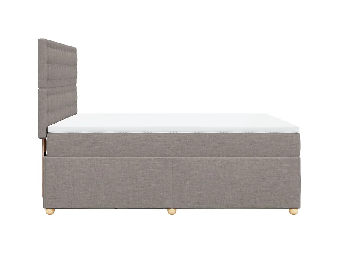 Boxspringbett mit Matratze Taupe 140x190 cm Stoff