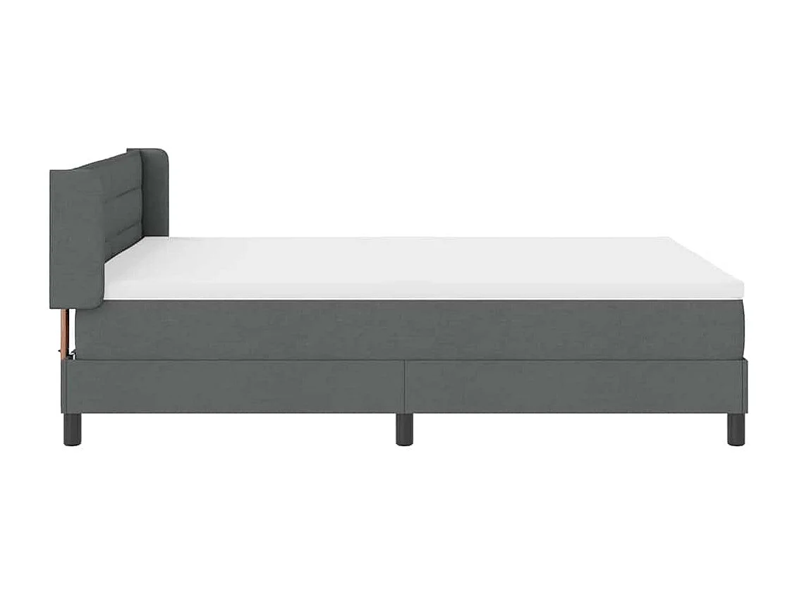 Boxspringbed met hoofdeinde Donkergrijs 200 x 160 cm Stof