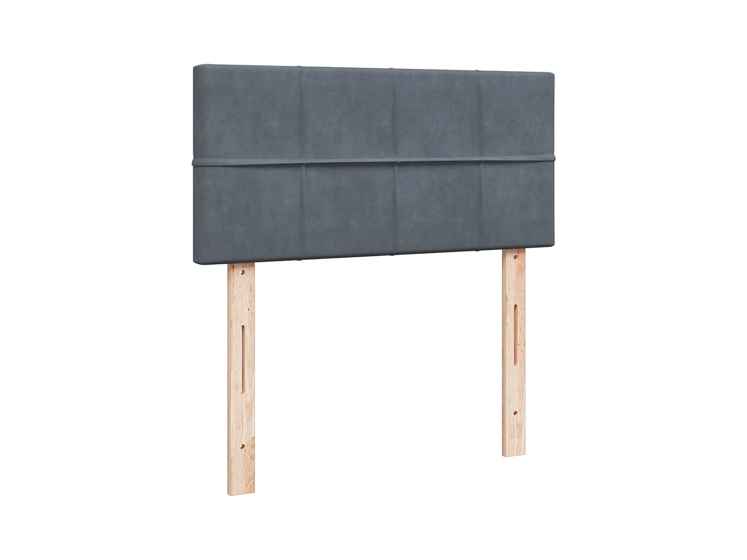 Sommier à lattes de lit et matelas Gris foncé 90x190 cm Velours