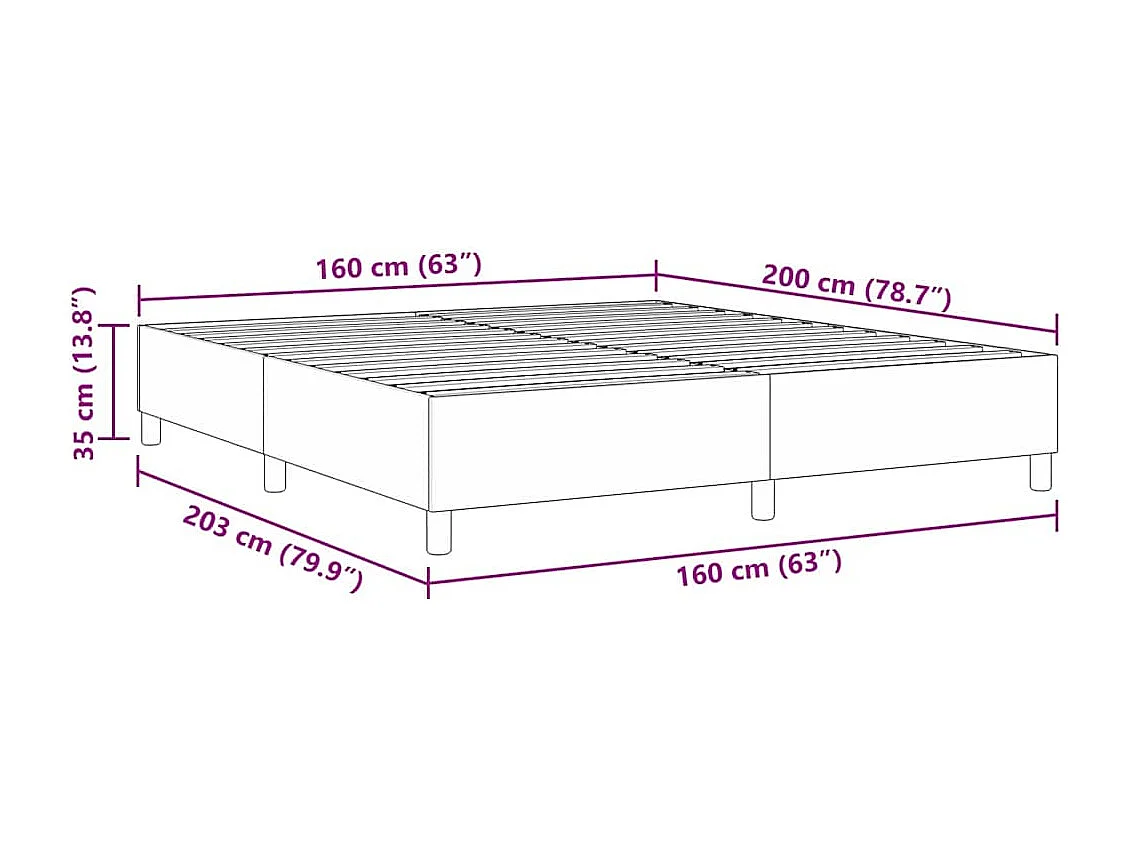 Struttura letto piattaforma Grigio Verde 160 x 200 cm Tessuto